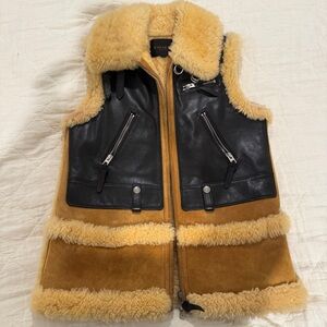 COACH genuine shearling vest. Size medium